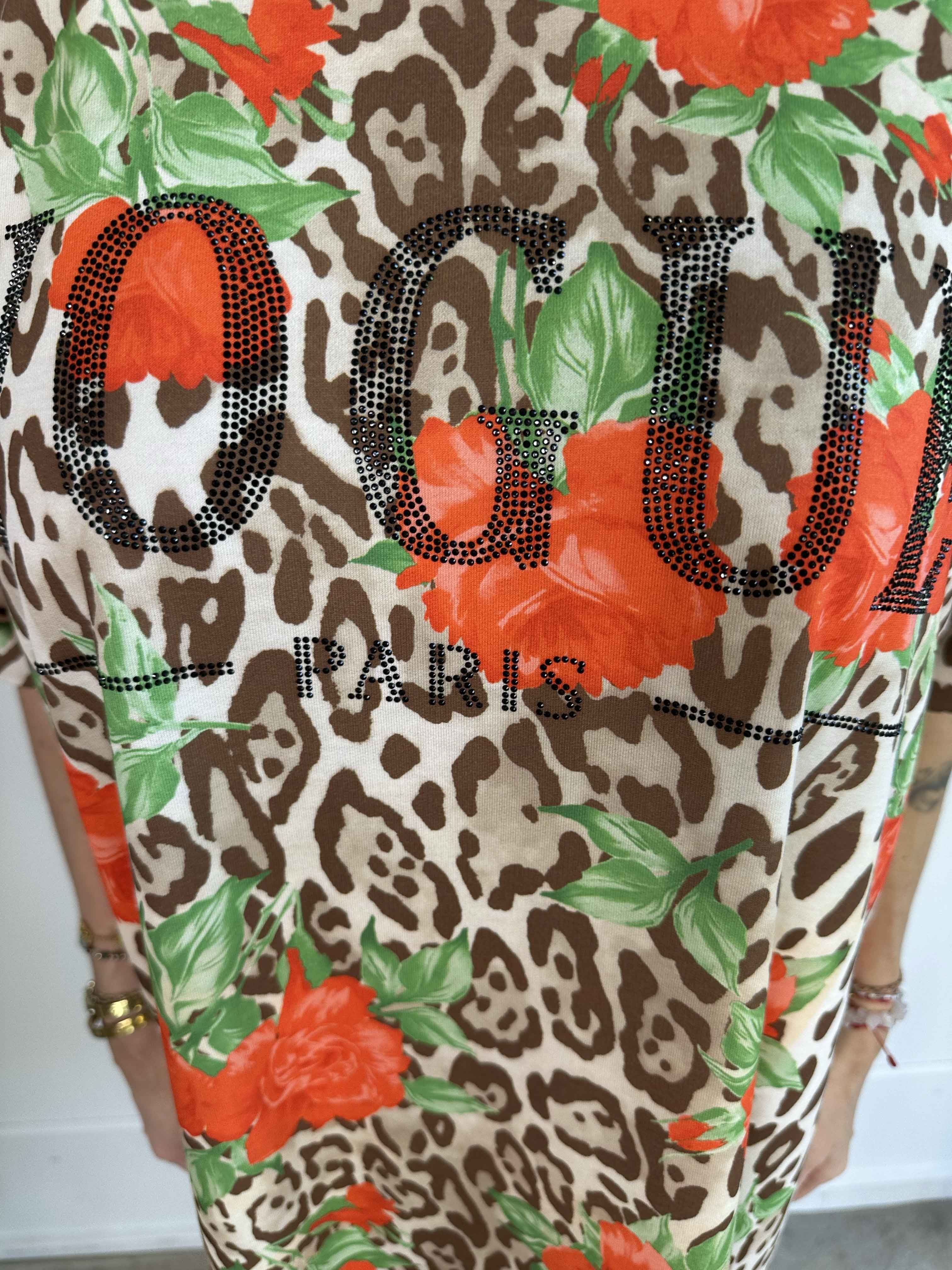 Mintu Leo Dress - T-shirtklänning i mjuk bomull med leopardtryck